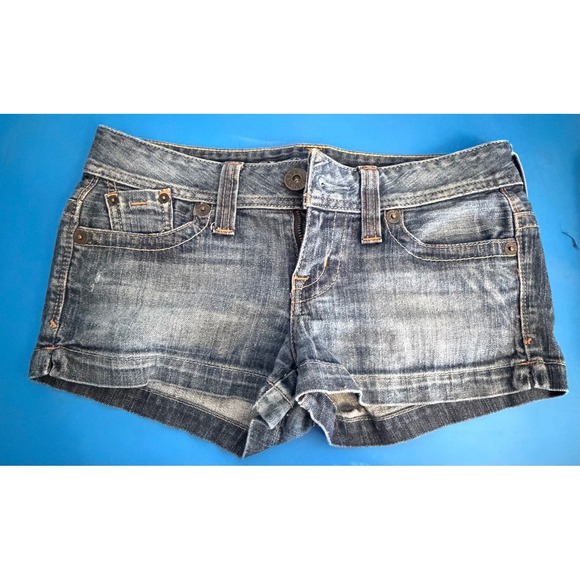 Guess Jeans Pants - Guess Jeans Womens Low Rise Denim Shorts Blue Stretch Size 27 45909